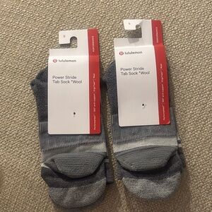 lululemon athletica Power Stride Tab Socks in Gray two pairs.
